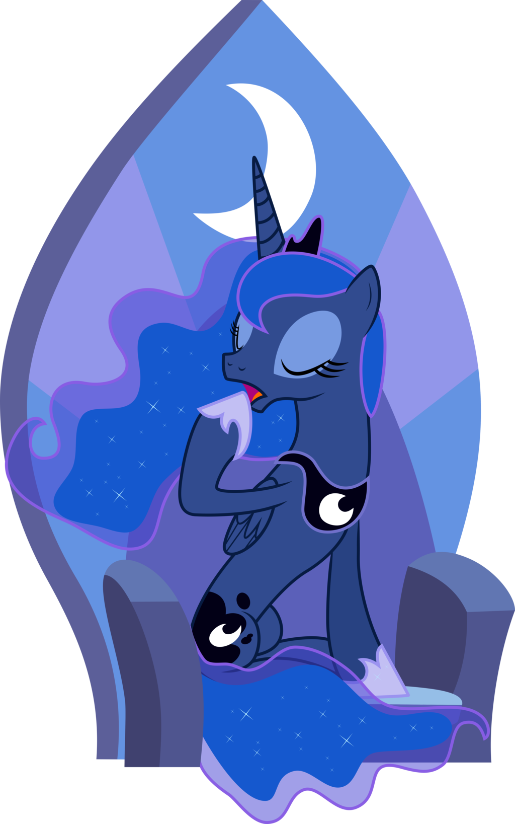 Yawning Luna By Decimix Yawning Luna By Decimix - Princess Luna Yawning (1024x1637)