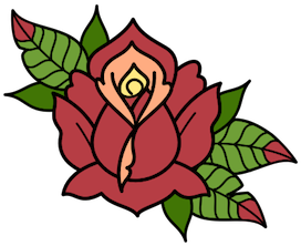 Traditional Tattoo Inspired Rose - Hybrid Tea Rose (400x300)
