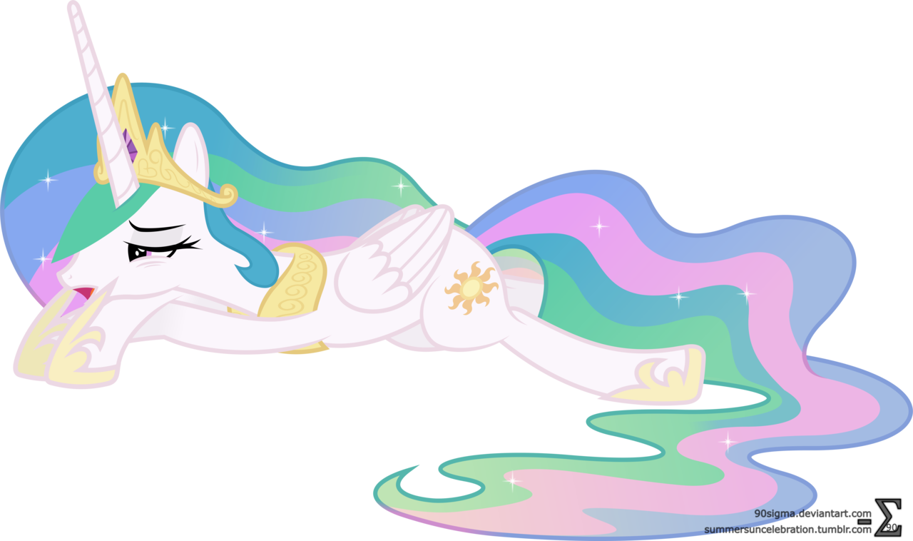 90sigma, Princess Celestia, Prone, Safe, Simple Background, - Mlp Princess Celestia Sleeping (1280x758)