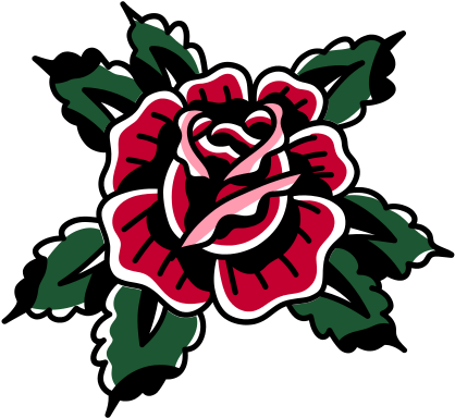 Adapting His Iconic Tattoo-infused Art From The Streets - Skull And Roses Png (417x417)