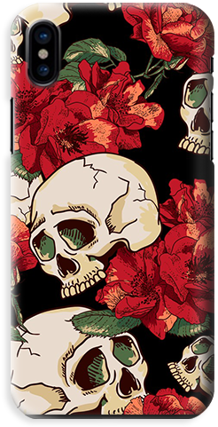 Funda Para Celular Skull And Roses - Day Of The Dead Background (479x483)
