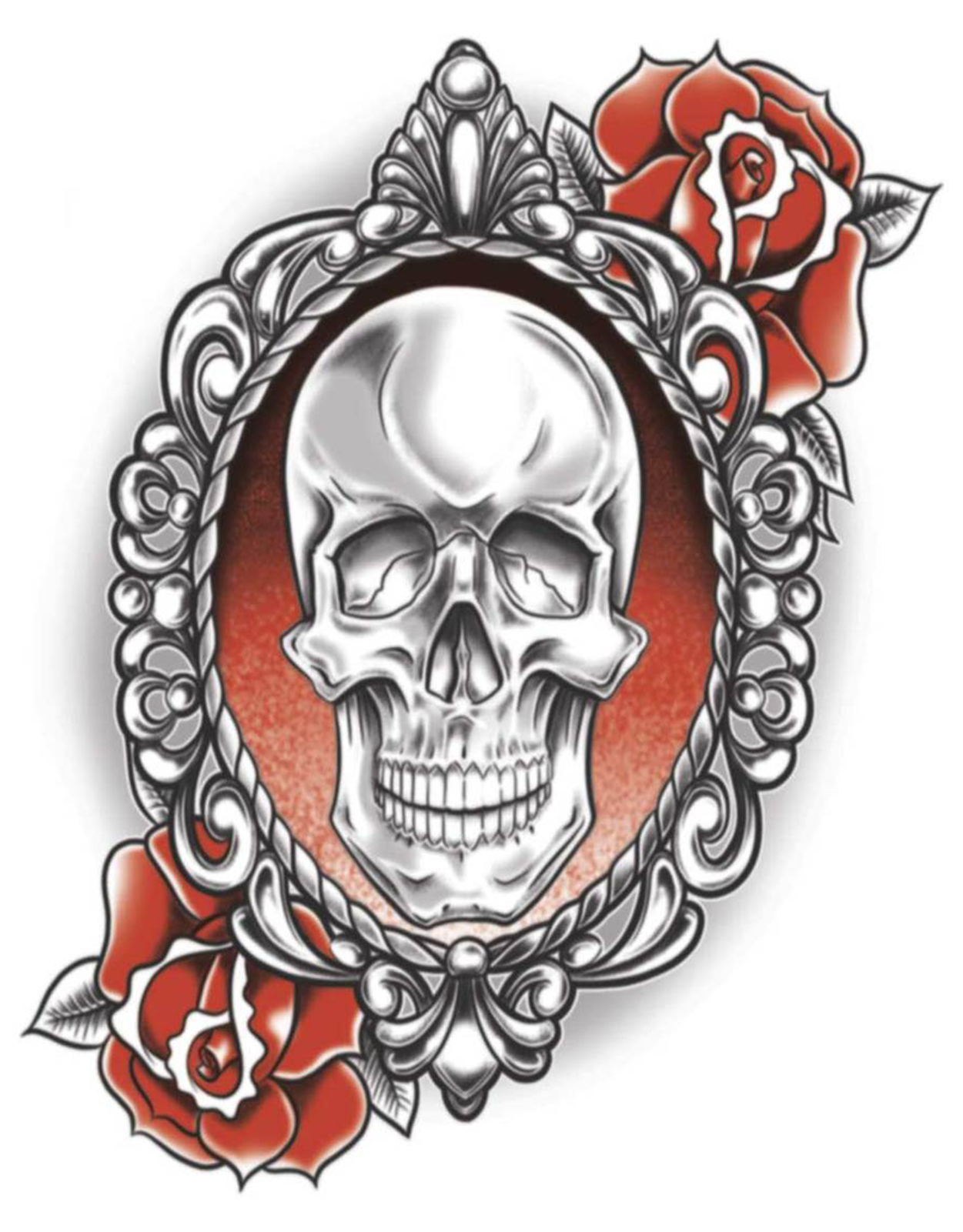 Tinsley Transfers Temporary Gothic Tattoos, Angel Of - Goth Skull Tattoos (1600x1600)