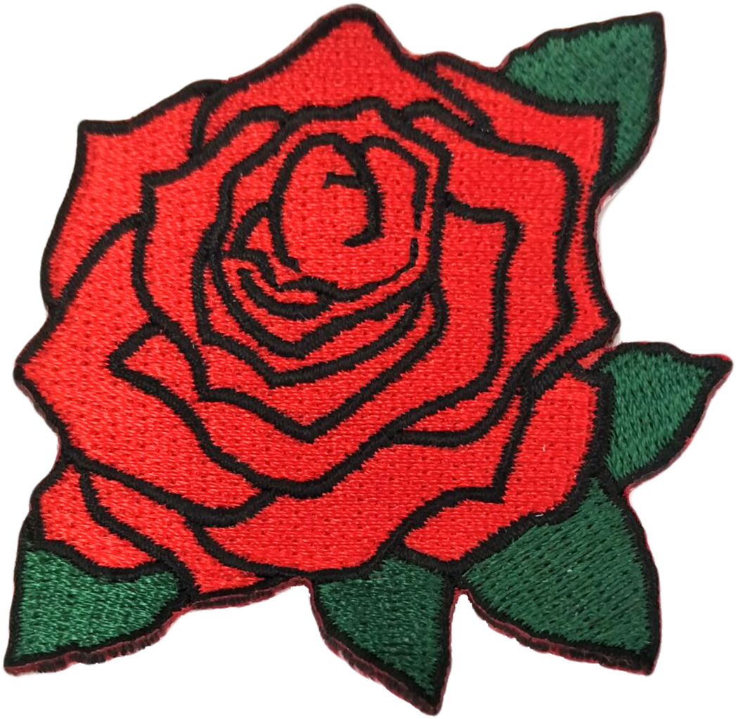 Red Rose Stick-on Embroidered Patch - Rose Svg (2048x1365)