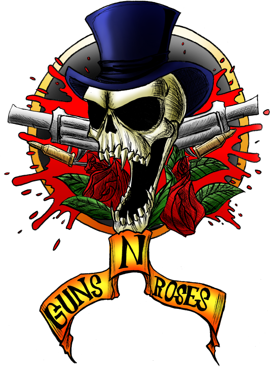 Guns N' Roses By Cyberpunk-cyborg2000 - Guns N Roses Skull (900x1239)