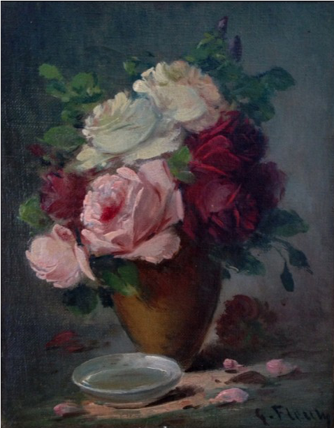 Paintings - Garden Roses (730x730)