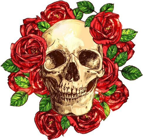 Wall Tapestry Wall Hanging Flower Skull Print Tapestry (487x480)