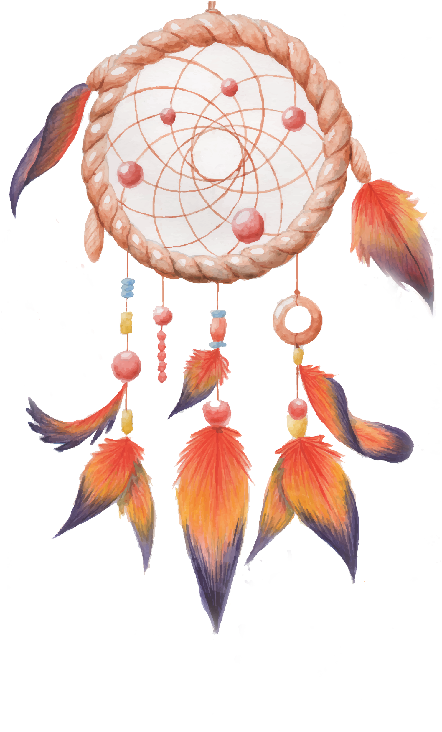 Dreamcatcher Watercolor Painting - Dreamcatcher (1500x2483)