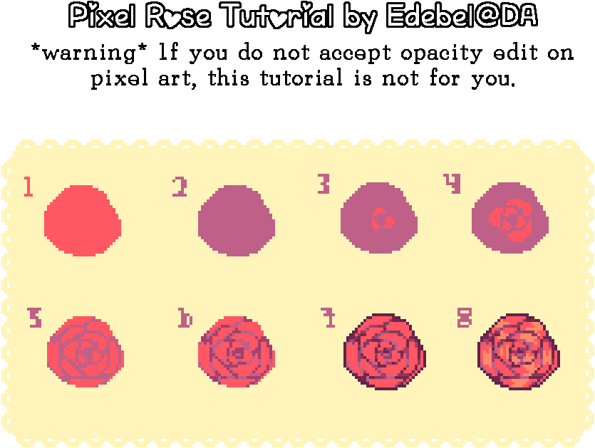 Pixel Art Roses Cute Pixels Tutorials Pixelartpixelart - Pixel (960x700)