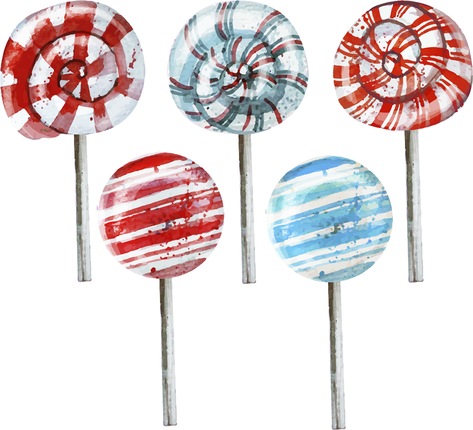 Lollipop Watercolor Painting - Fresh Hits Lato 2017 - Płyta Cd (2130x2196)