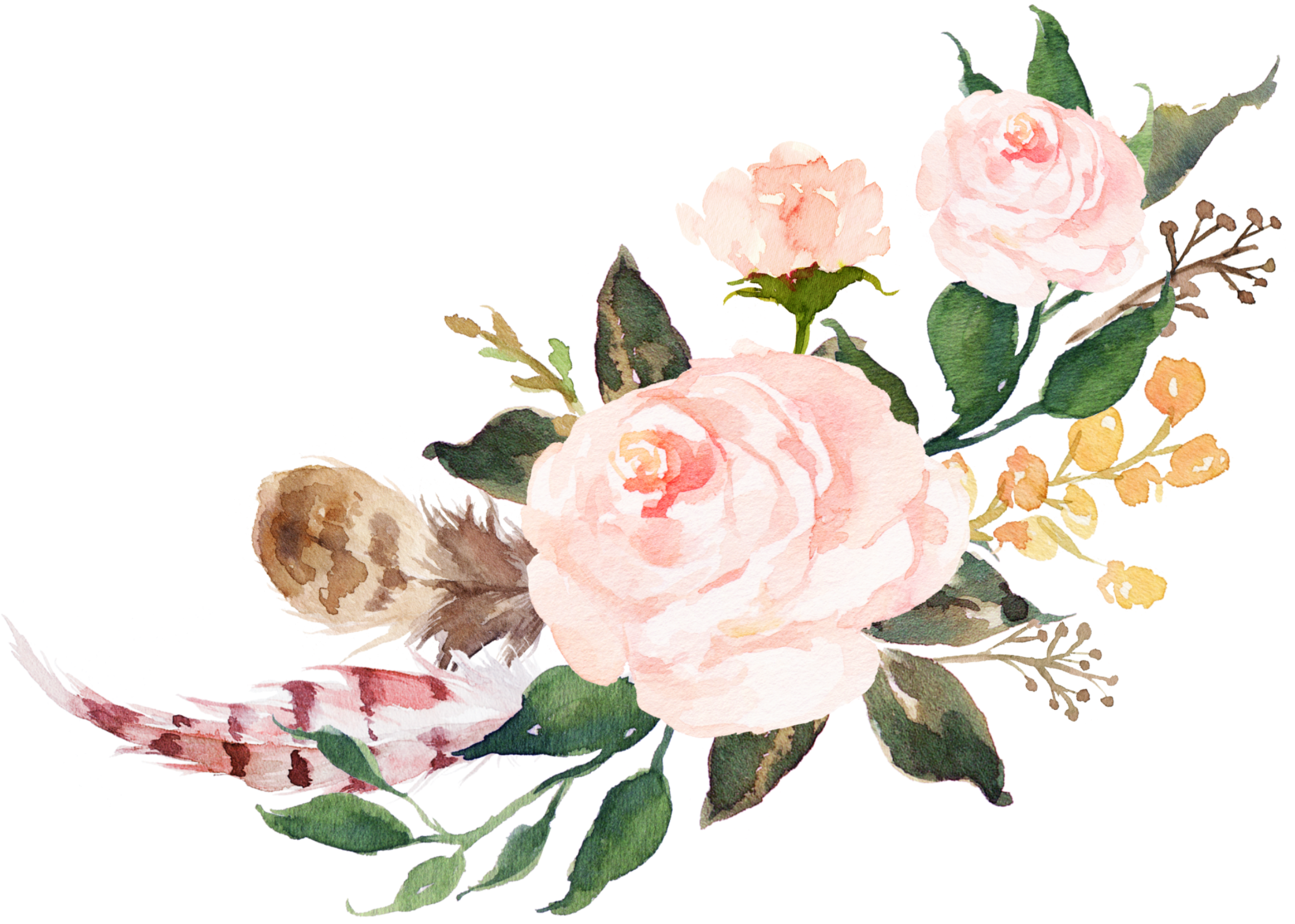 Flowers Stickers Transparent Aesthetic Cute Kawaii - Watercolor Pink Flowers (2896x2896)