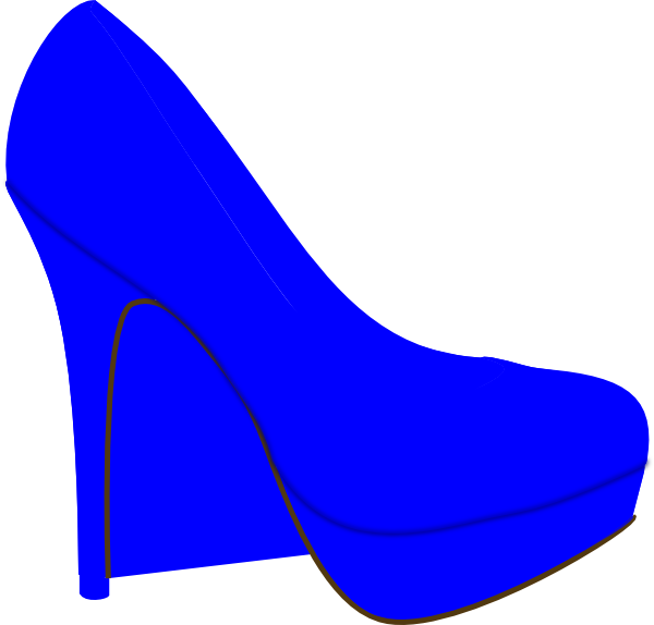 Blue Clipart Shoes (600x574)