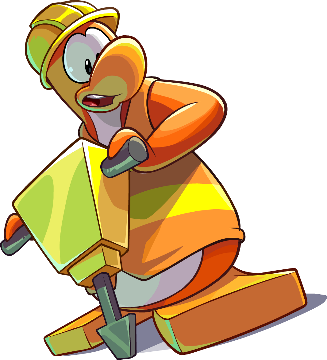 Newspaper Issue 420 Construction Worker - Club Penguin Rory (1066x1172)