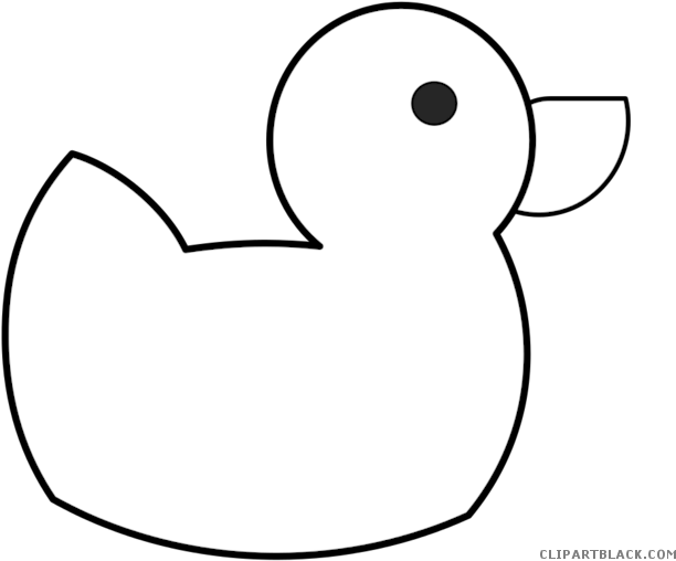 Black And White Rubber Duck Animal Free Black White - Duck Clipart Black And White (700x525)