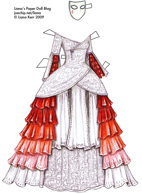 Drawn Gown Masked Ball - Masquerade Dresses (496x693)