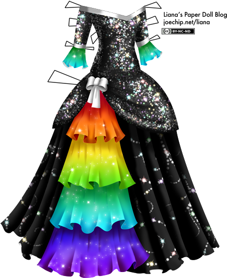A Masquerade Gown With A Black Bodice, Covered With - Anne Hathaway Oscars 2011 (457x568)