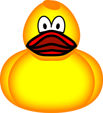 Rubber Duck Emoticon - Duck Emoticon (355x388)