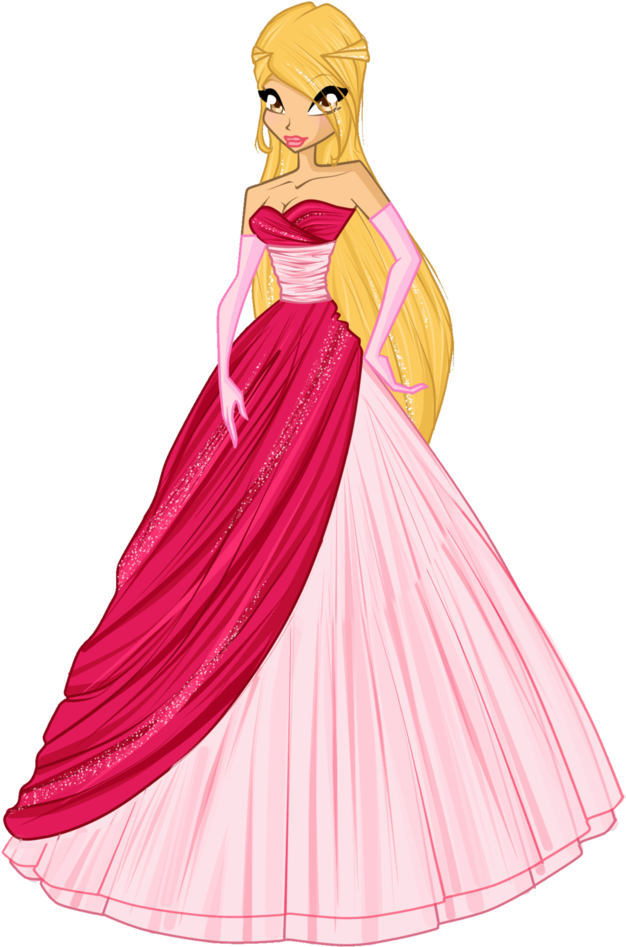 Kirsche Ball Gown By Cristalinawinx - Winx Club Ball Gowns (777x1028)