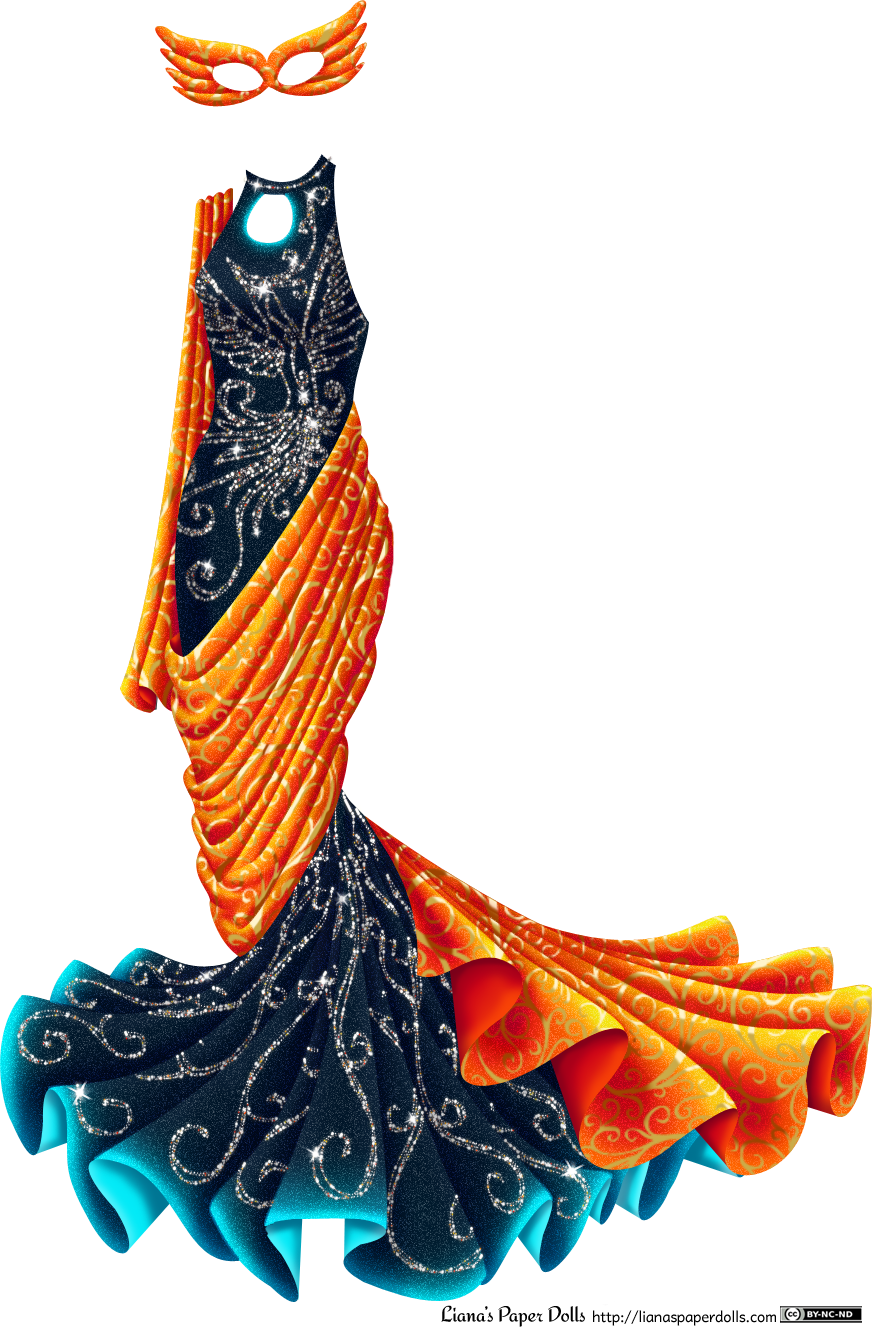 Liana's Paper Dolls - Phoenix Masquerade Dress (872x1333)