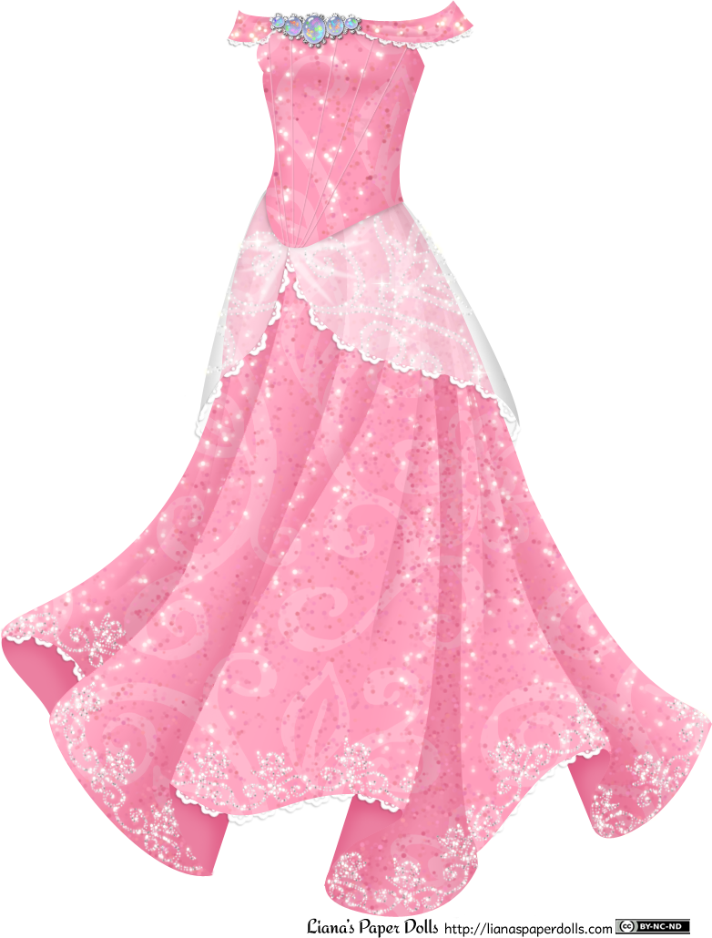 A Pink Gown With An Off The Shoulder Neckline - Princess Dress Png (782x1030)