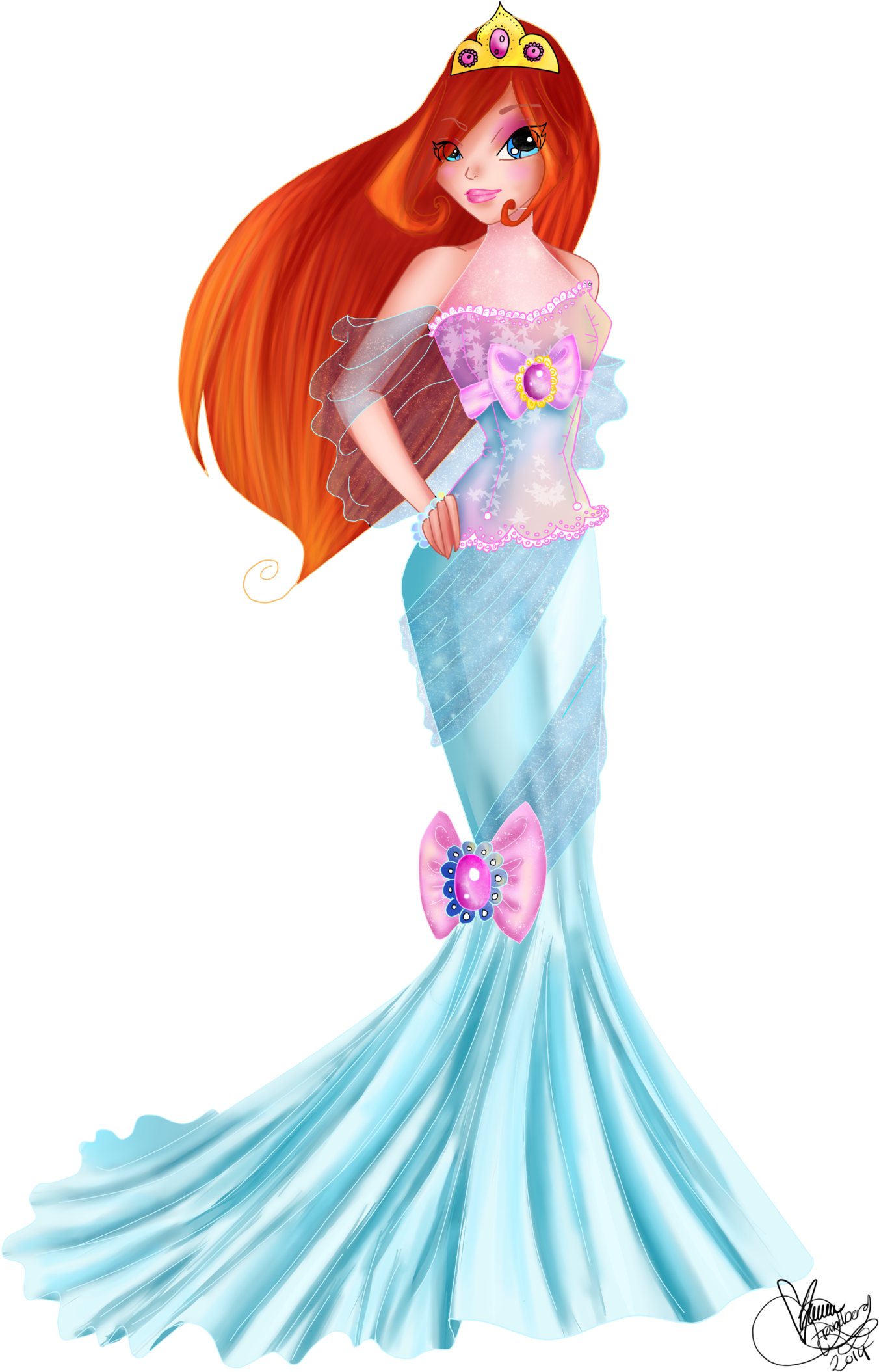 Best Solutions Of Free Wedding Dress Up Games About - Winx Club Bloom Dress (1600x2133)