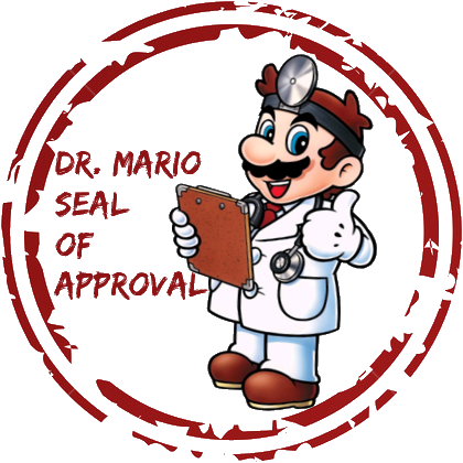 Mario Seal Of Approval - Dr. Mario 64 Dr Rare!! Game & Box Nintendo N64 (420x420)
