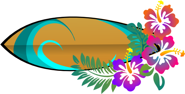 Luau Clip Art Borders Free - Clip Art (600x489)