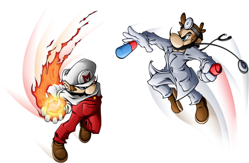 Dr Mario Vs Fire Mario - Dr Mario Vs Fire Mario (1000x675)