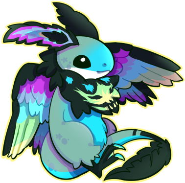 With A Dragon-like Head, Feet, And Claws/hands - Illustration (400x400)