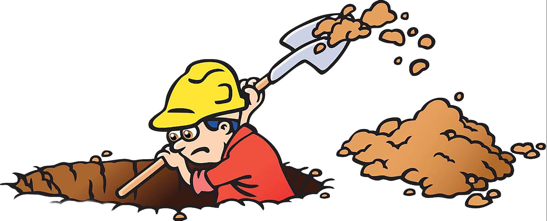 Underground Installations - Digging Clipart (1873x759)