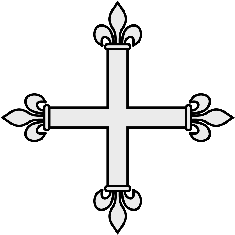 Coa Illustration Cross Fleur De Lys - Fleur-de-lis (768x768)