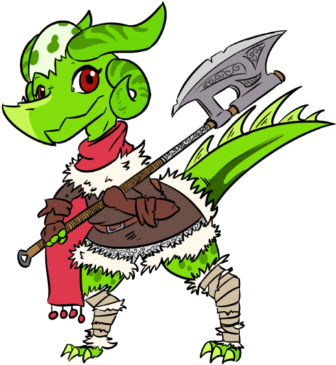 A Cute Commission Of This Guy Done For @monsters-underground - Cartoon (500x607)