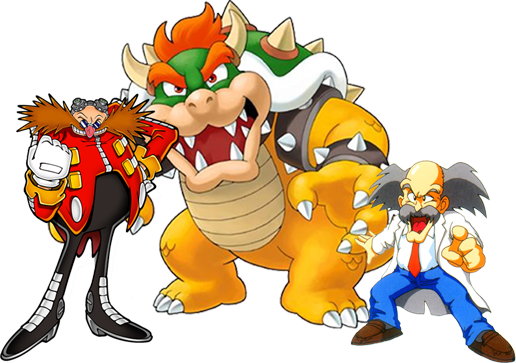 Eggman , Bowser (super Mario), Wily (megaman), - Dr Eggman And Bowser (516x363)