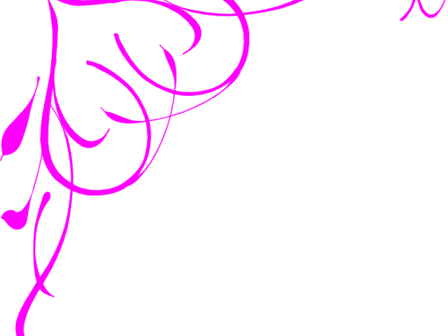 Flourish Clipart Top Border - Fancy Corner Border Transparent Background (640x480)