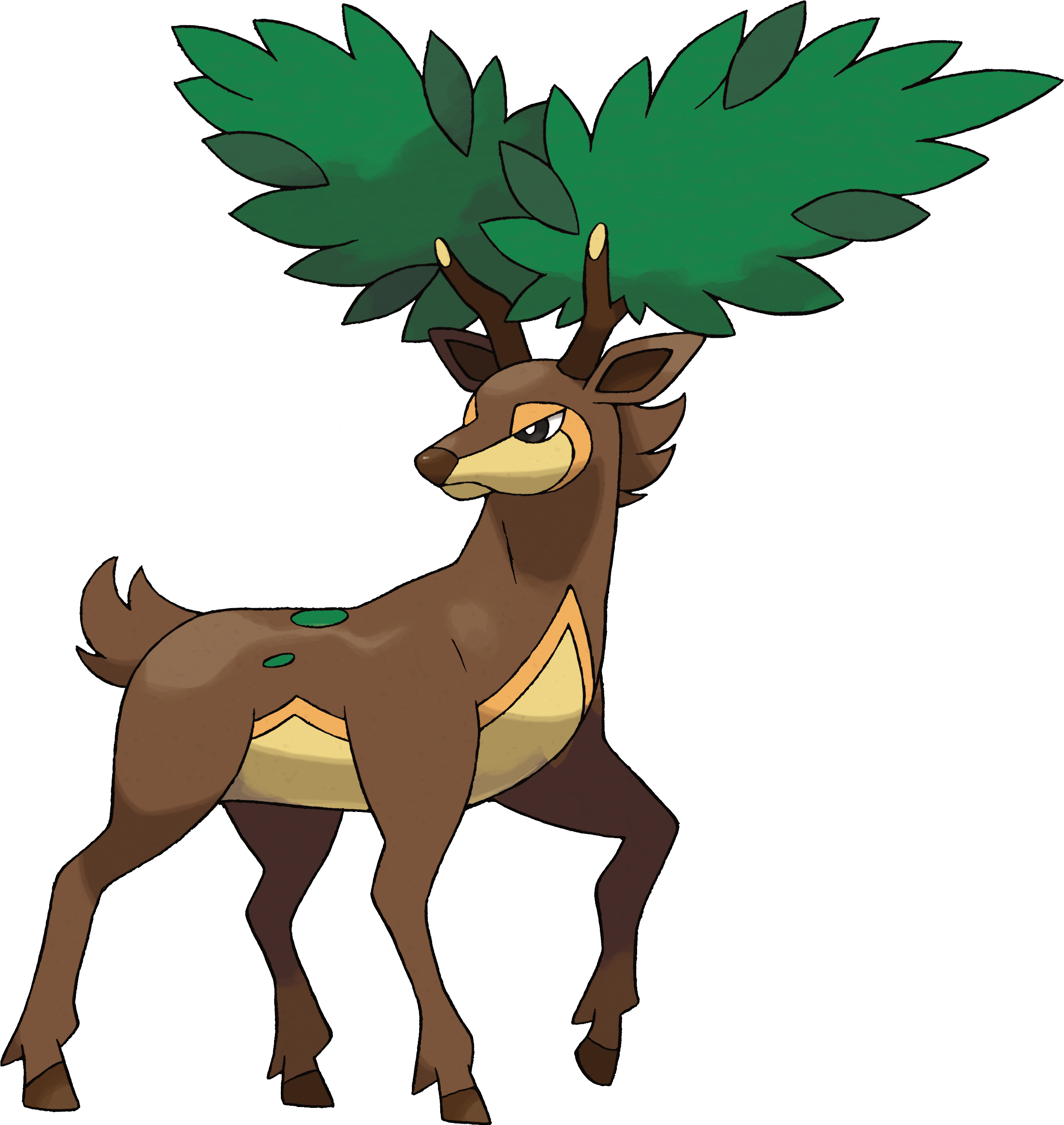 Sawsbuck's Summer Form Artwork For Pokémon Black And - Sawsbuck Pokemon (2626x2626)