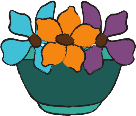 Flowers In Vase Vector Icon Illustration - Flowers In Vase Vector Icon Illustration (550x550)
