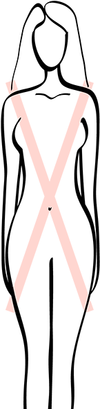 Frausilhouette Mit Figurtyp X - Illustration (278x600)