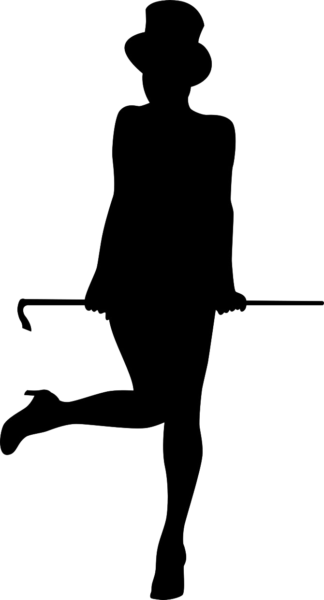 Cabaret Girl - Cabaret Dancer Silhouette (324x600)