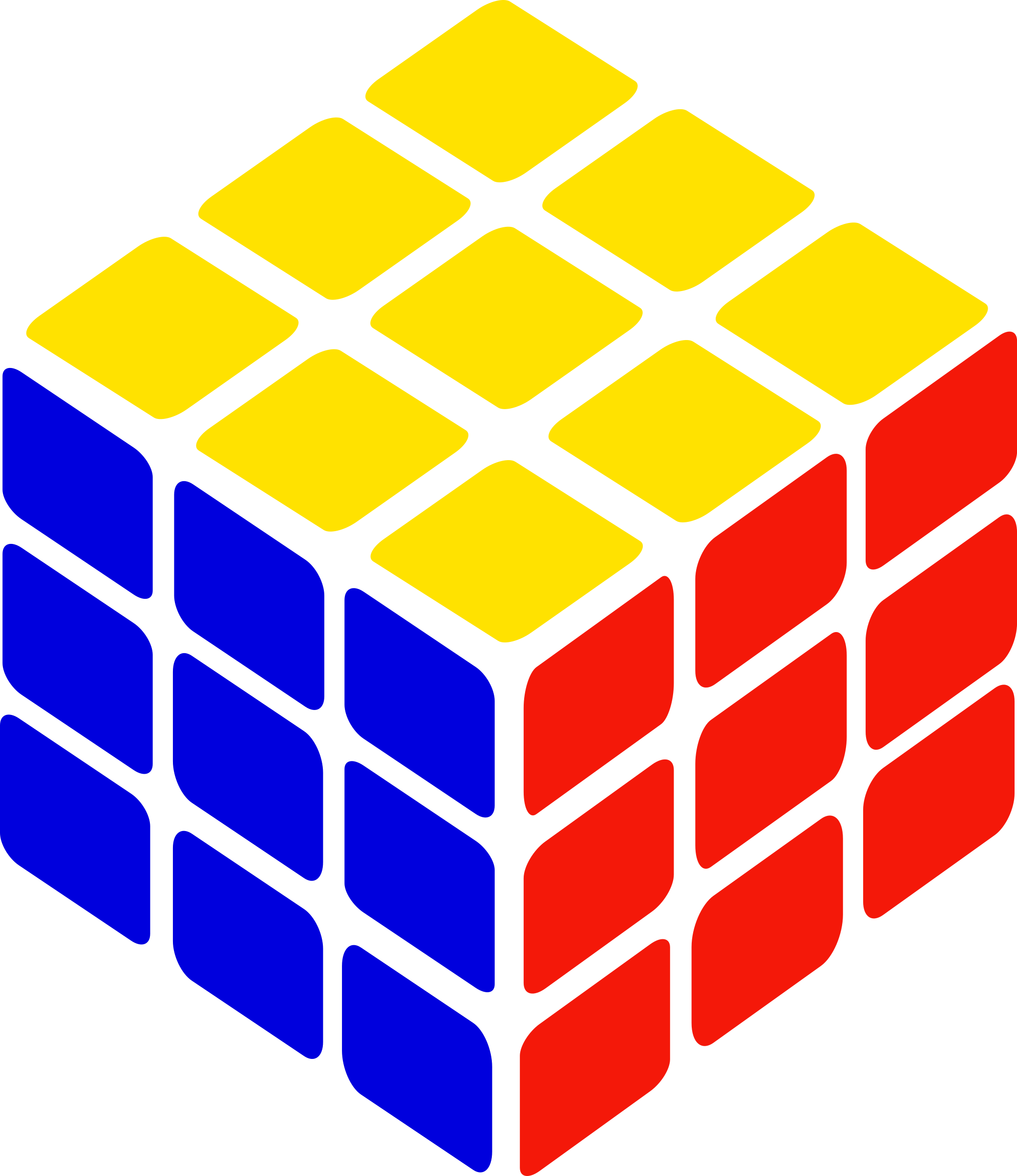 Rubix Cube Clip Art Medium Size - Rubik's Cube Clipart (2076x2400)