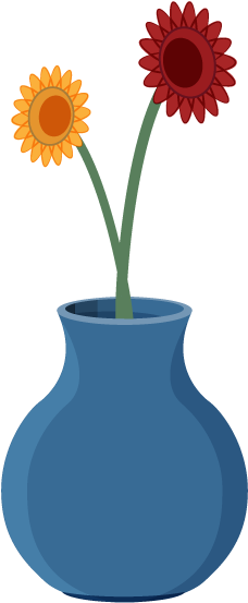 Vase Clipart Sunflower Plant - Clip Art Flower Vase (232x560)
