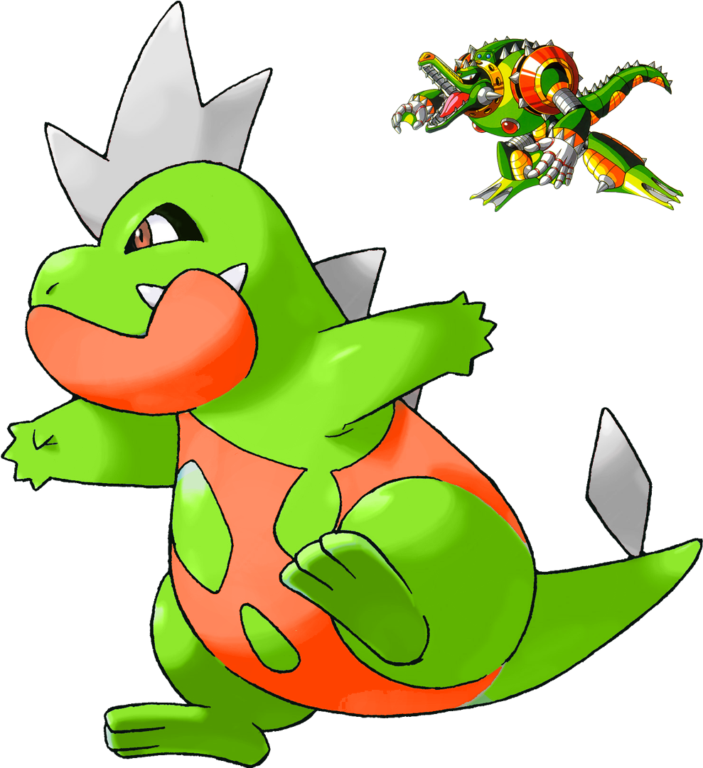 Croconaw - Megaman X2 Wheel Gator (1080x1080)