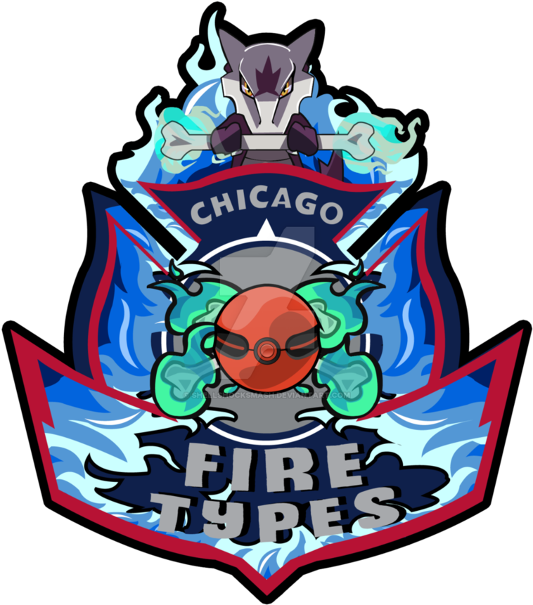 Chicago Fire Types Alola Marowak Logo By Shellshocksmash - Chicago Fire Soccer Club (894x894)