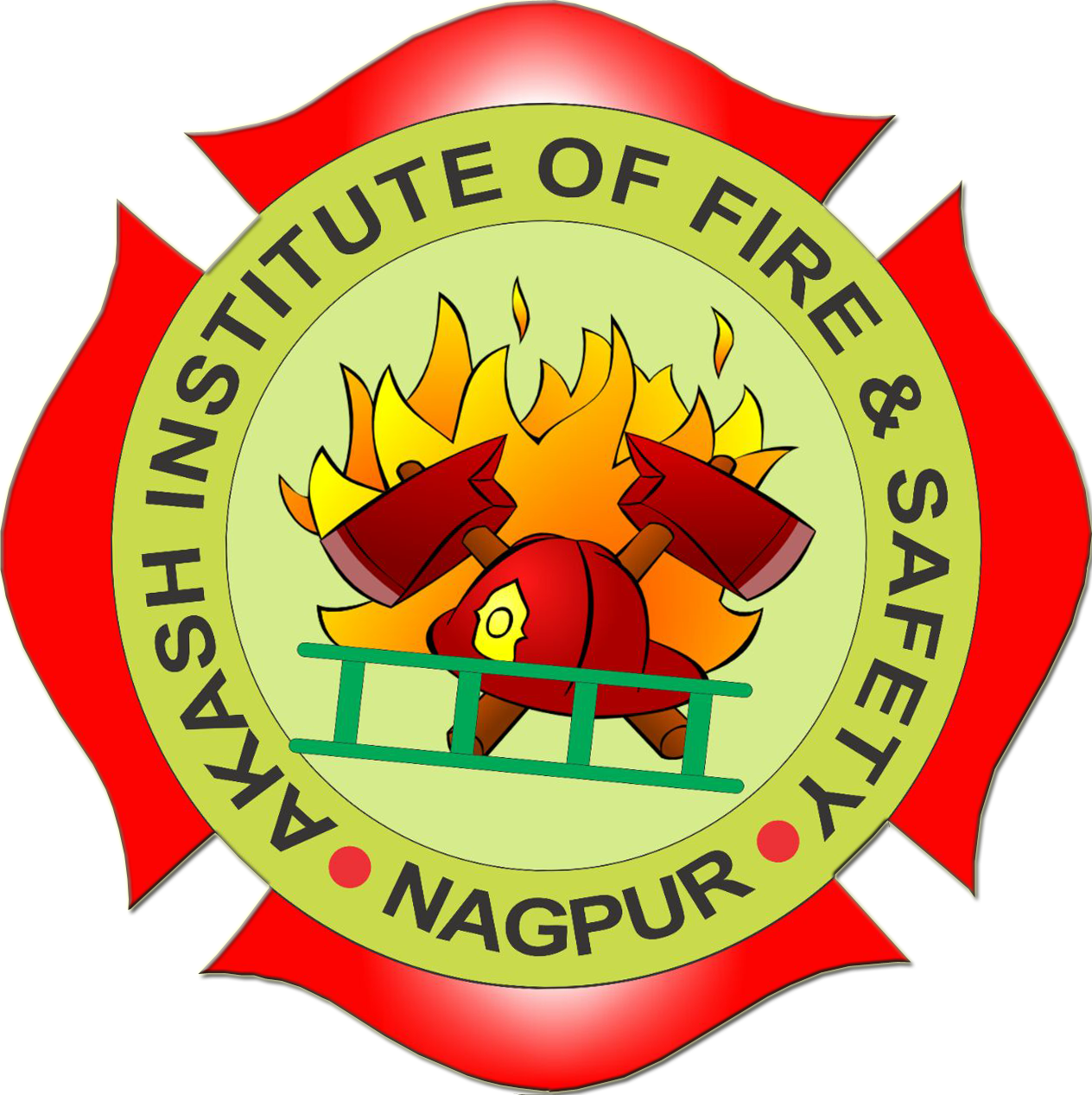 Akash Institute Of Fire And Safety - Custom Firefighter Symbol Sticker (1264x1267)
