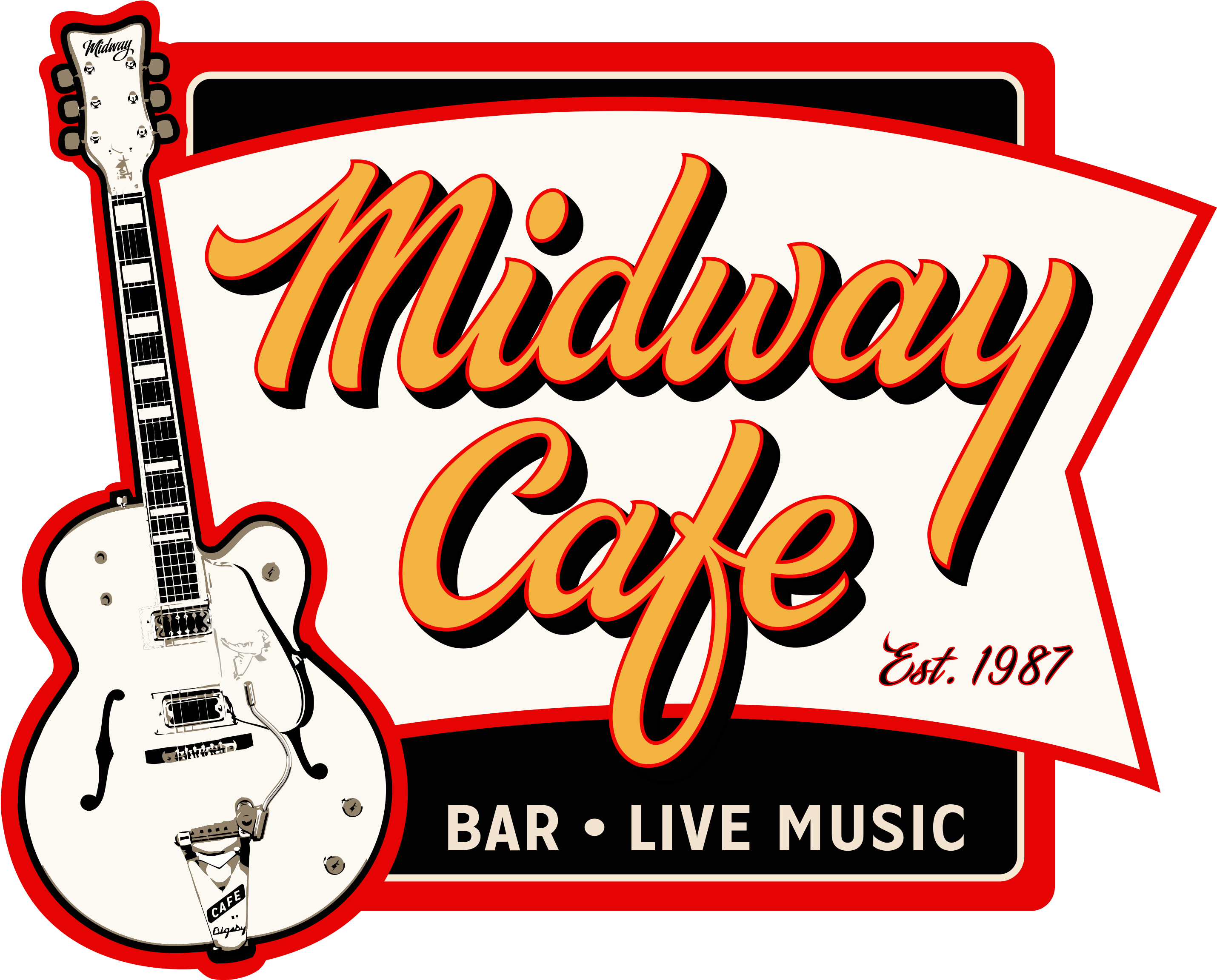 Midway Logo - Bar Live Music Cafe Logo (2877x2328)