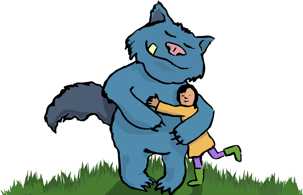 Monster Clipart Hug - Monster Hug (1032x732)