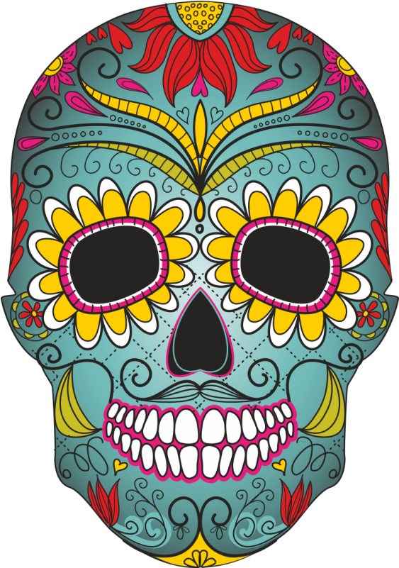 Calavera Day Of The Dead Skull Clip Art - Calavera Day Of The Dead Skull Clip Art (800x800)