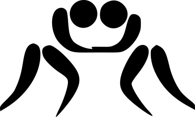 Wrestling Pictogram Asian Games Symbol Spo - Love Wrestling Cartoon (640x385)