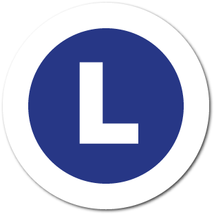 "l" Large Garment Stickers - L Size Sticker (350x350)