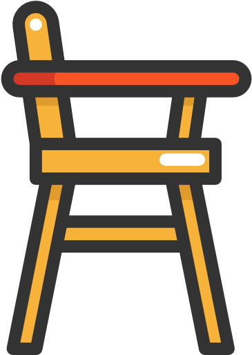 High Chair Free Icon - High Chair Clipart (512x512)