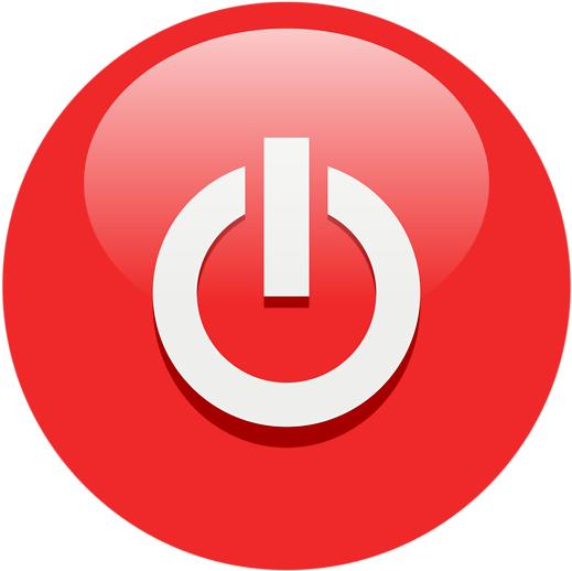 Illustration Of A Red Power Button Icon - Power Buttons (1367x1000)