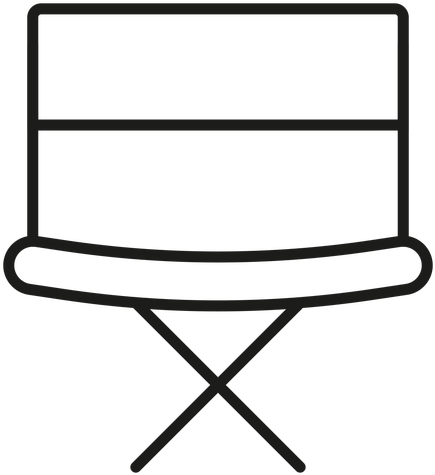Director Chair Stroke Icon - Line Of Chairs Transparent Png (512x512)